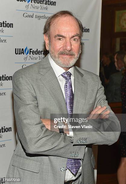 Singer/songwriter Neil Diamond attends UJA-Federation Of New York Music Visionary Of The Year Award Luncheon at The Pierre Hotel on June 21, 2013 in...