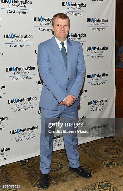 Rob Stringer, Chairman of the Columbia Records attends UJA-Federation Of New York Music Visionary Of The Year Award Luncheon at The Pierre Hotel on...