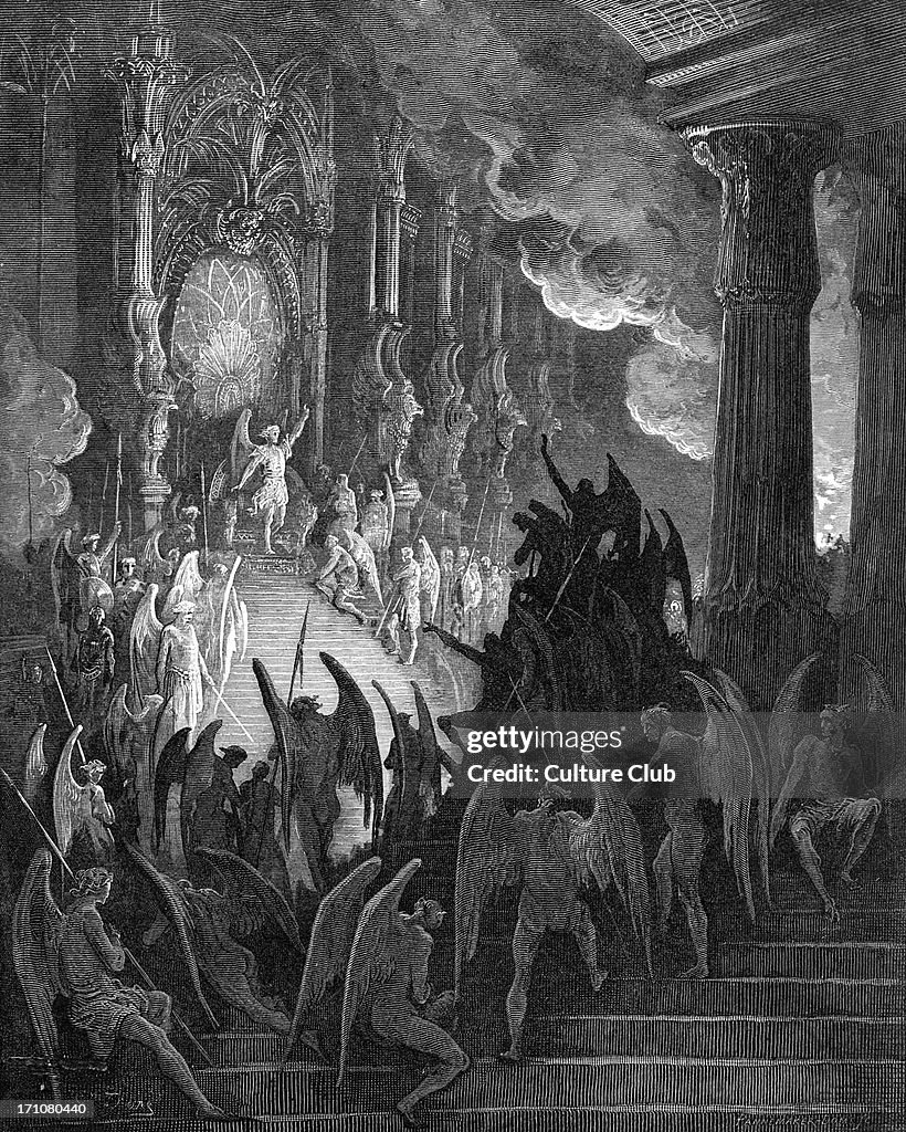 Paradise Lost: Satan in Council,  engraving by Gustave Doré