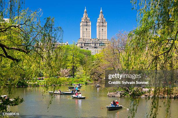 new york city, central park - rowboat bildbanksfoton och bilder