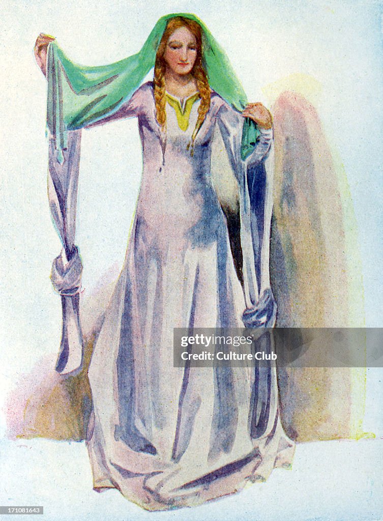 Woman 's costume in reign of Stephen (1135 -1154)