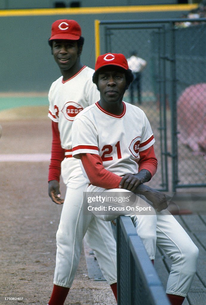 Tom Hall Reds Tom Hall of the Cincinnati Reds looks on from the dugout against the ...