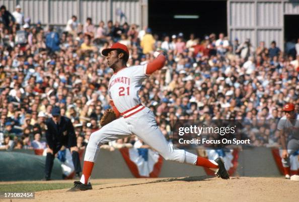 Tom Hall Reds Tom Hall of the Cincinnati Reds pitches against the New York Mets ...