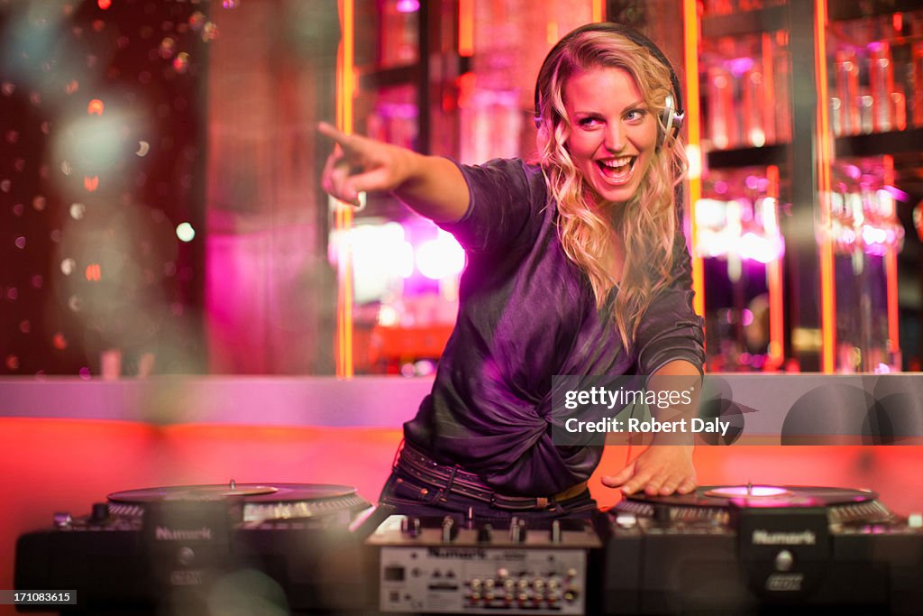 Portrait of female DJ