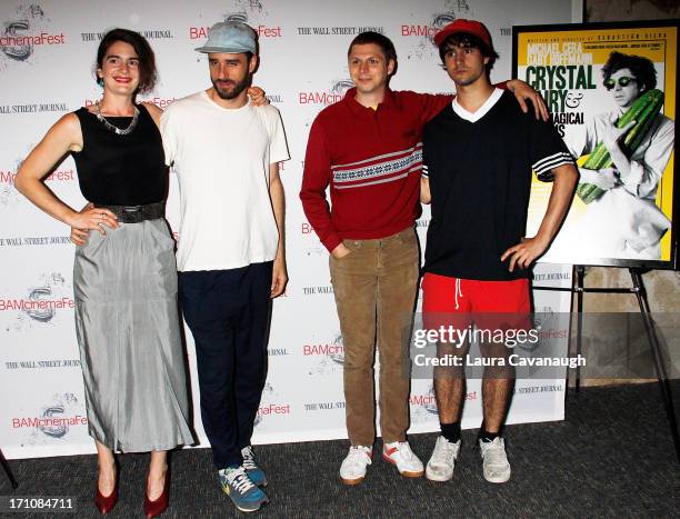 Gaby Hoffmann, Sebastian Silva, Michael Cera and Augustin Silva attend BAMcinemaFest New York 2013 screening of "The Crash Reel" at BAM Harvey...