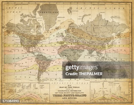 Map Of The World 1867 High-Res Vector Graphic - Getty Images