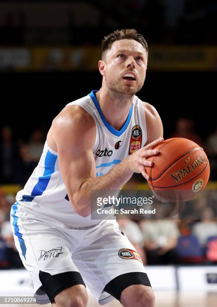 Matthew Dellavedova of Melbourne United during the round one NBL match between Adelaide 36ers and Melbourne United at Adelaide Entertainment Centre,...