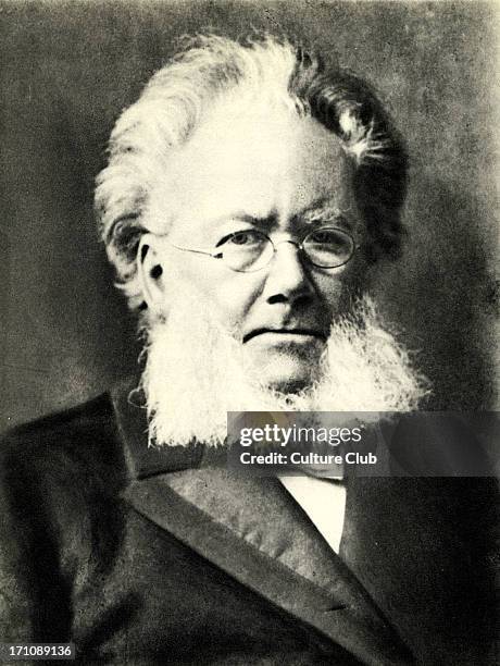 Henrik Ibsen portrait. Wrote Peer Gynt. Grieg connection. Norwegian playwright, 20 March 1828  23 May 1906