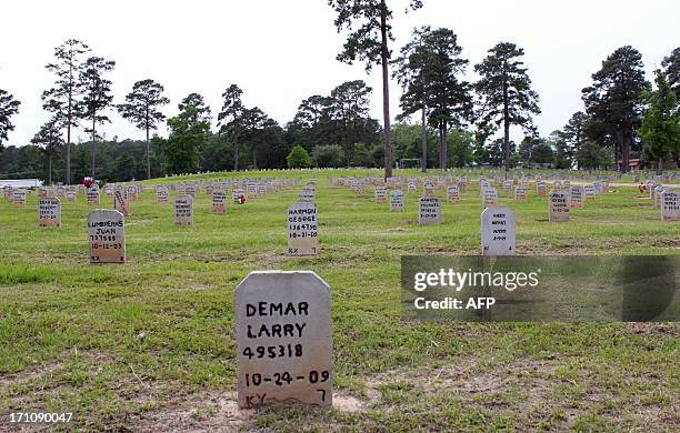 == With AFP Story by Chantel VALERY: US-JUSTICE-EXECUTION-500th == A cemetery for prisoners, with some three thousand graves since the 19th century,...