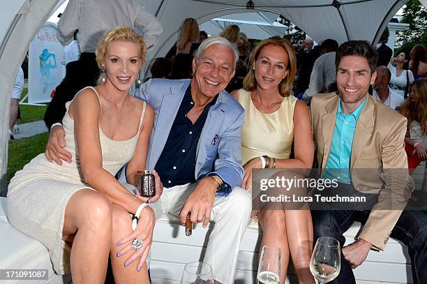 Joe Groebel, Grit Weiss, Caroline Beil and Christian Polanc attend the Raffaello Summer Day 2013 at Kronprinzenpalais on June 21, 2013 in Berlin,...