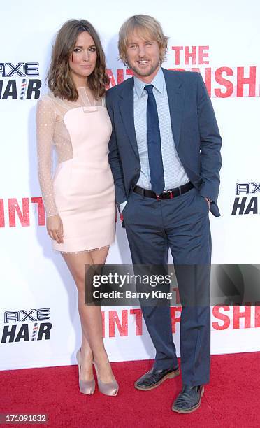 Actress Rose Byrne and actor Owen Wilson arrive at the Los Angeles Premiere 'The Internship' at Regency Village Theatre on May 29, 2013 in Westwood,...