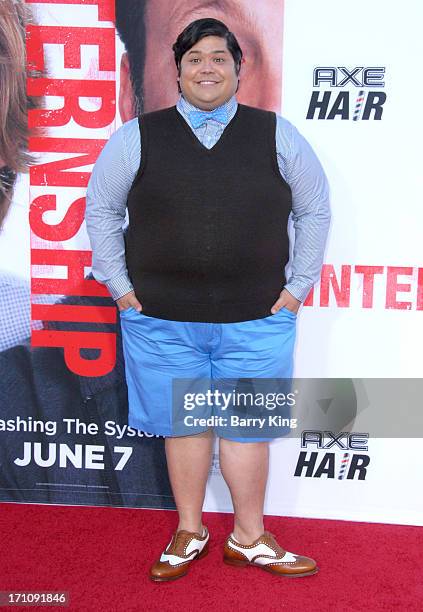 Actor Harvey Guillen arrives at the Los Angeles Premiere 'The Internship' at Regency Village Theatre on May 29, 2013 in Westwood, California.