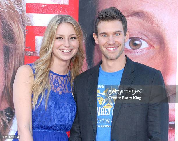 Actor Zane Stephens and his wife Tina arrive at the Los Angeles Premiere 'The Internship' at Regency Village Theatre on May 29, 2013 in Westwood,...