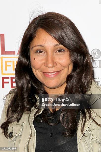 Writer/director Haifaa Al-Mansour attends the "Wadjda" premiere during the 2013 Los Angeles Film Festival at Roger Ebert Theatre on June 21, 2013 in...