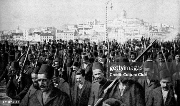 Turkish soldiers enter Constantinople.