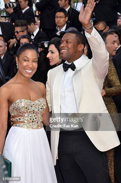 Azja Pryor and Chris Tucker attend the Premiere of 'Behind the Candelabra' during the 66th Annual Cannes Film Festival at Palais des Festivals on May...