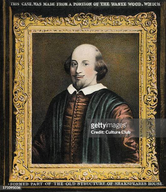 William Shakespeare, framed portrait. English playwright, 1564-1616