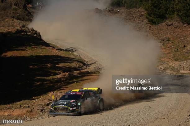 Alberto Heller of Chile and Luis Allende of Argentina are competing with their M-Sport Ford WRT Ford Puma Rally1 Hybrid during Day Three of the FIA...