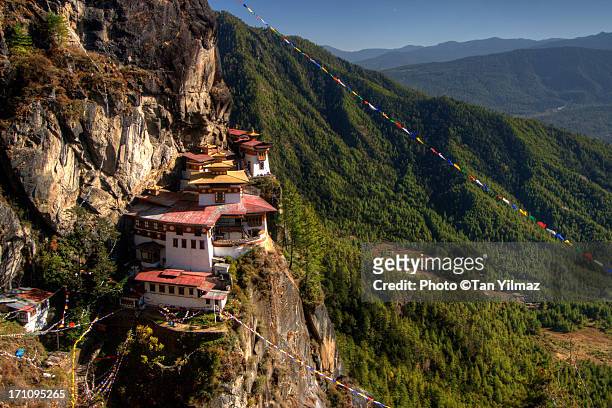 thetiger's nest - taktsang monastery stock pictures, royalty-free photos & images