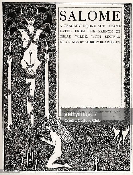 ' Title Page ' - Aubrey Beardsley 's illustration for ' Salome ' by Oscar Wilde first performed in England on 10 May 1905. Richard Strauss 's opera...