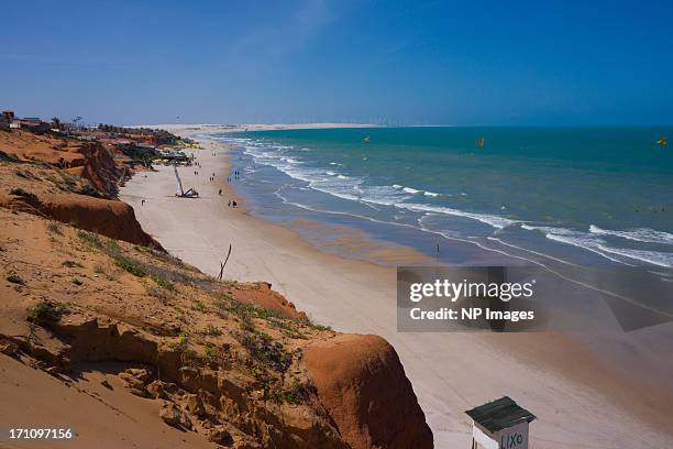 canoa quebrada beach - canoa quebrada stock pictures, royalty-free photos & images