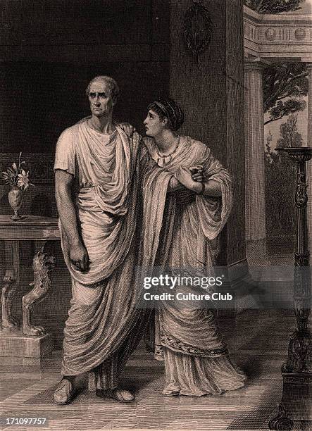 Julius Caesar , play by William Shakespeare. Julius Caesar and Calphurnia. "Calphurnia: " O Caesar! These things are beyond all use, And I do fear...