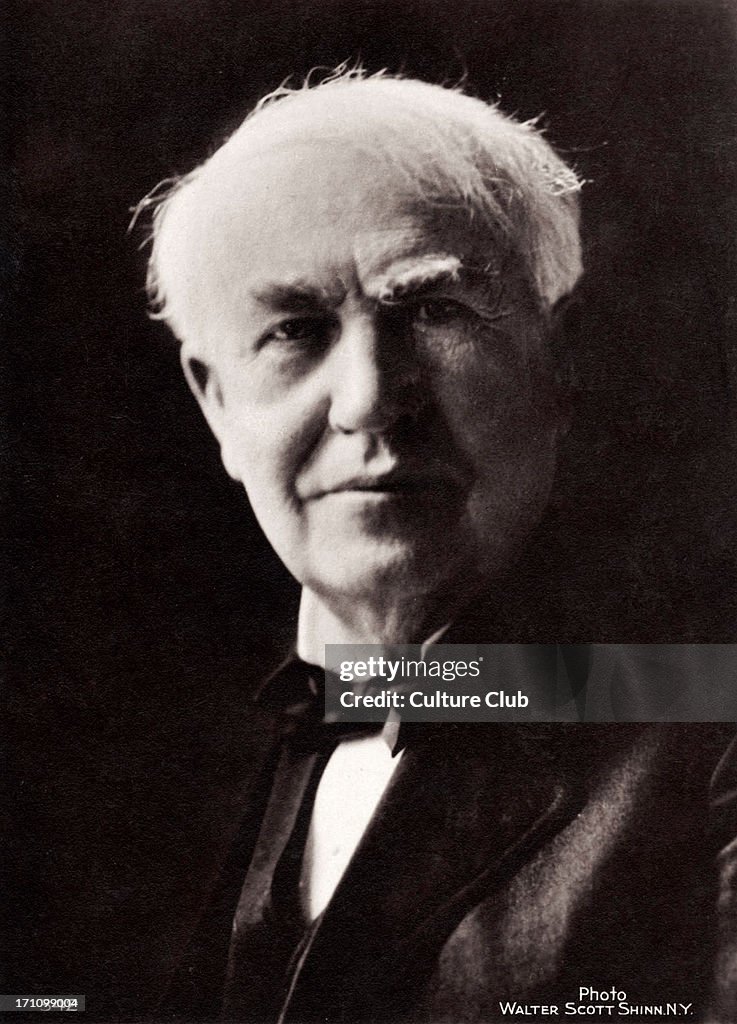 Thomas Alva Edison - engraving from 1929 - American inventor, engineer and manufacturer