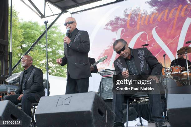 American gospel group the Blind Boys of Alabama perform onstage during the Chicago Gospel Music Festival at Ellis Park, Chicago, Illinois, June 24,...