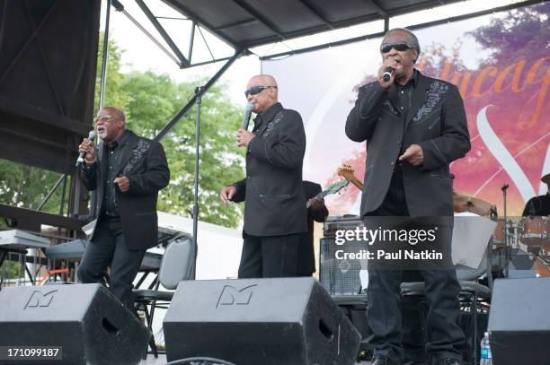 American gospel group the Blind Boys of Alabama perform onstage during the Chicago Gospel Music Festival at Ellis Park, Chicago, Illinois, June 24,...