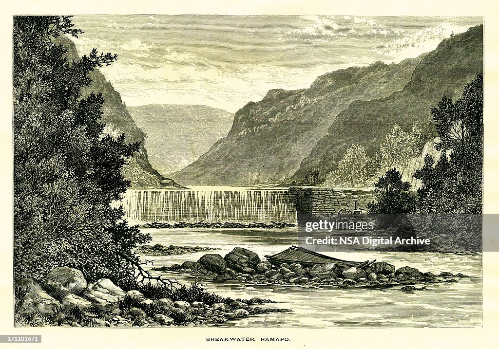 Breakwater on the Ramapo River, New Jersey