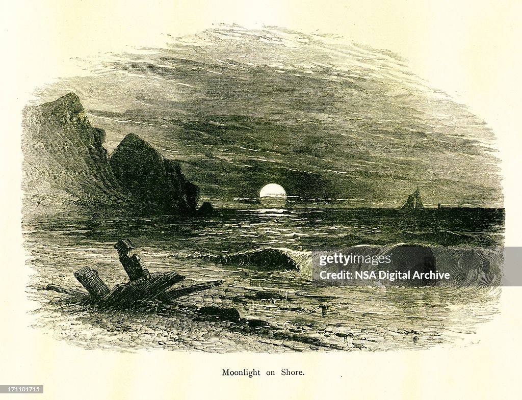 Moonlight on the South Shore of Long Island, New York