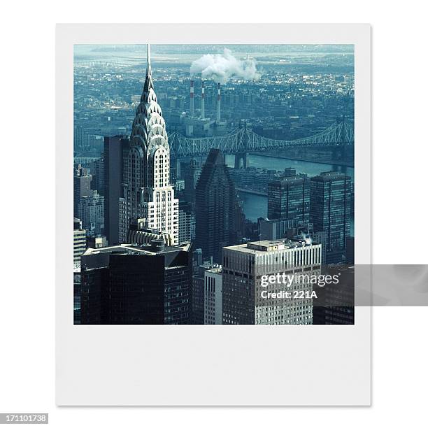 vintage new york city - chrysler building stock pictures, royalty-free photos & images