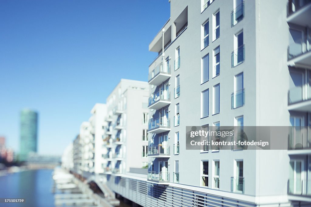 Modern Appartment Houses, Westhafen, Frankfurt, Germany