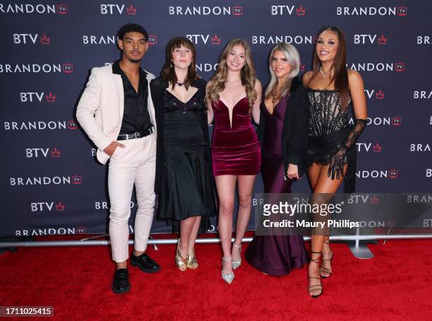 Austin Diaz, Elise Gross, Hannah Gracecolan, Jordan Berlin and Savoy Bailey attend the Launch Party for Abby Lee Miller's new TV show on Brandon TV &...
