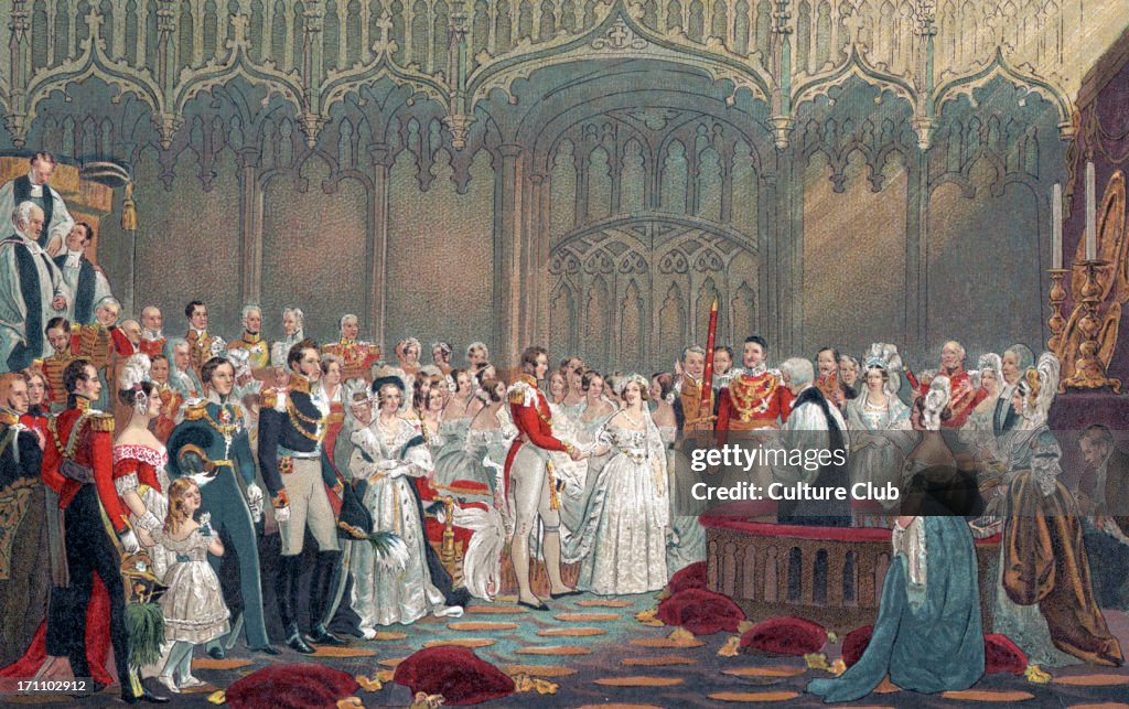 Queen Victoria of England - Her Majesty 's wedding to Prince Albert in 1840.