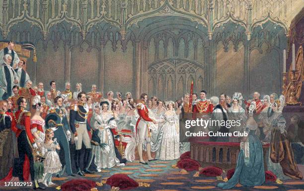 Queen Victoria of England - Her Majesty 's wedding to Prince Albert in 1840. 24 May 1819  22 January 1901. Marriage.