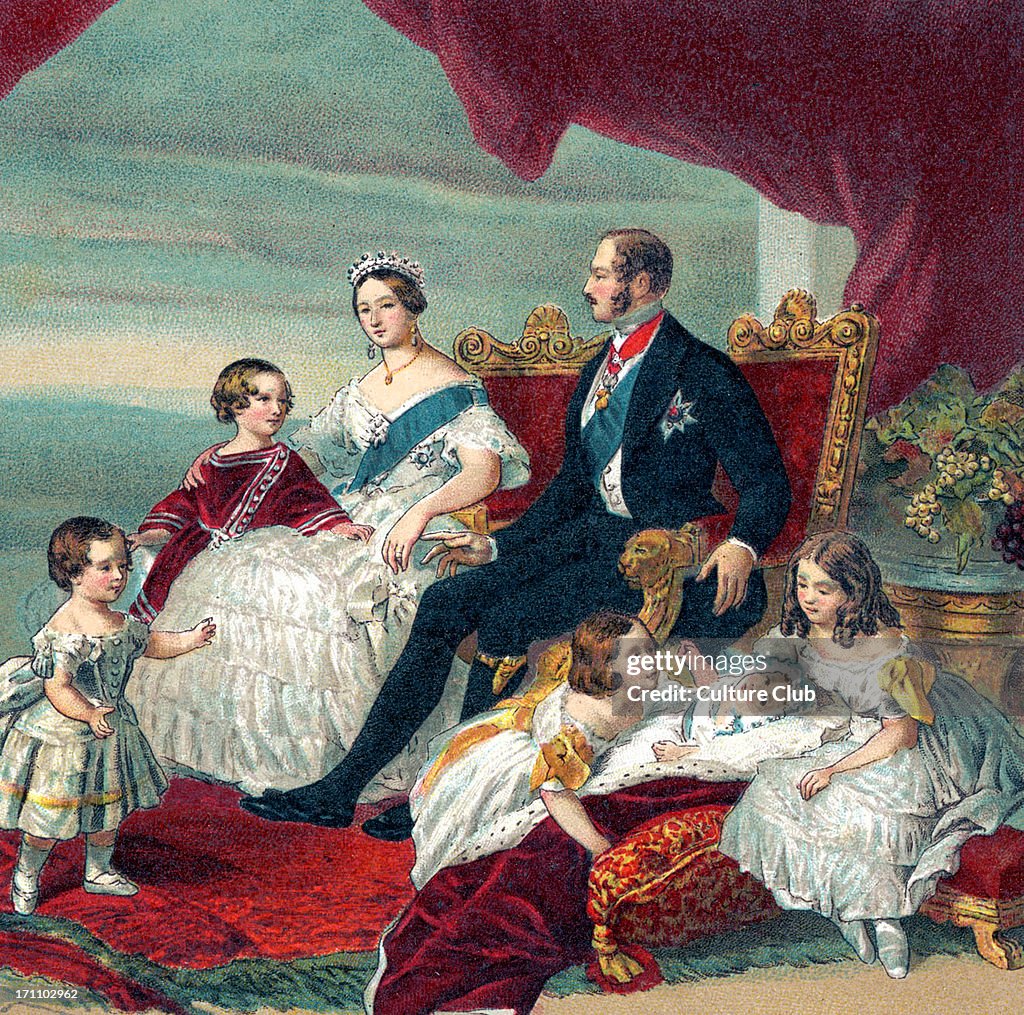 Queen Victoria of England - portrait of Her Majesty 's royal family in 1846,