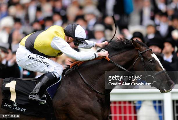 Jim Crowley riding Berkshire wins the Chesham Stakes during day five of Royal Ascot at Ascot Racecourse on June 22, 2013 in Ascot, England.