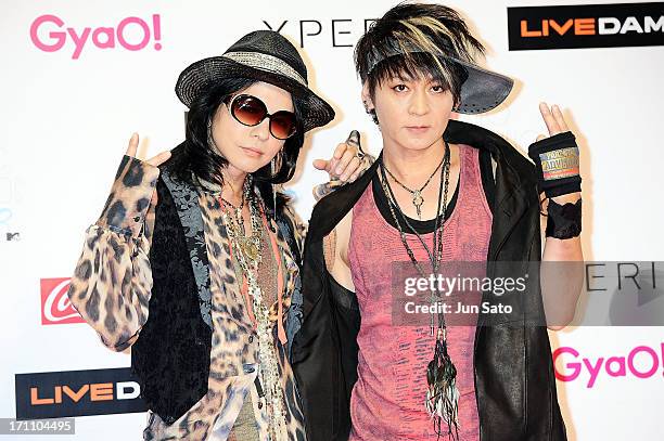 And K.A.Z of Vamps attend the MTV Video Music Awards Japan 2013 at Makuhari Messe on June 22, 2013 in Chiba, Japan.