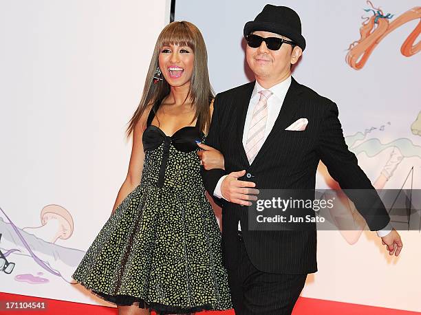 Singer Che'Nelle and Taku Takahshi attend the MTV Video Music Awards Japan 2013 at Makuhari Messe on June 22, 2013 in Chiba, Japan.