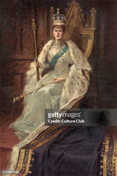 Queen Mary, consort Of King George V in the year of her coronation 1910. Wife of King George V, who reigned from 6 May 1910.