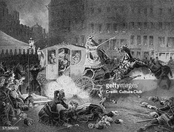 Felice Orsini 's assassination attempt on the French Emperor Napoleon III on 14 January 1858. FO, Italian revolutionary: 10 December 1819 - 13 March...