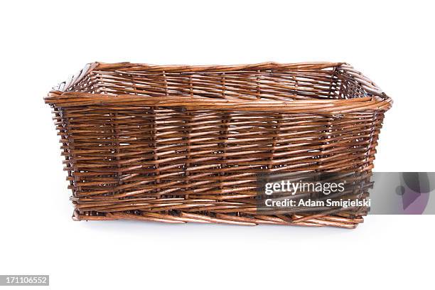 cesta de mimbre - mimbre fotografías e imágenes de stock