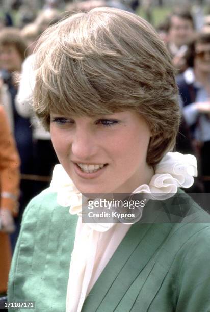 Lady Diana Spencer visits Broadlands shortly after her engagement to the Prince of Wales, March 1981.