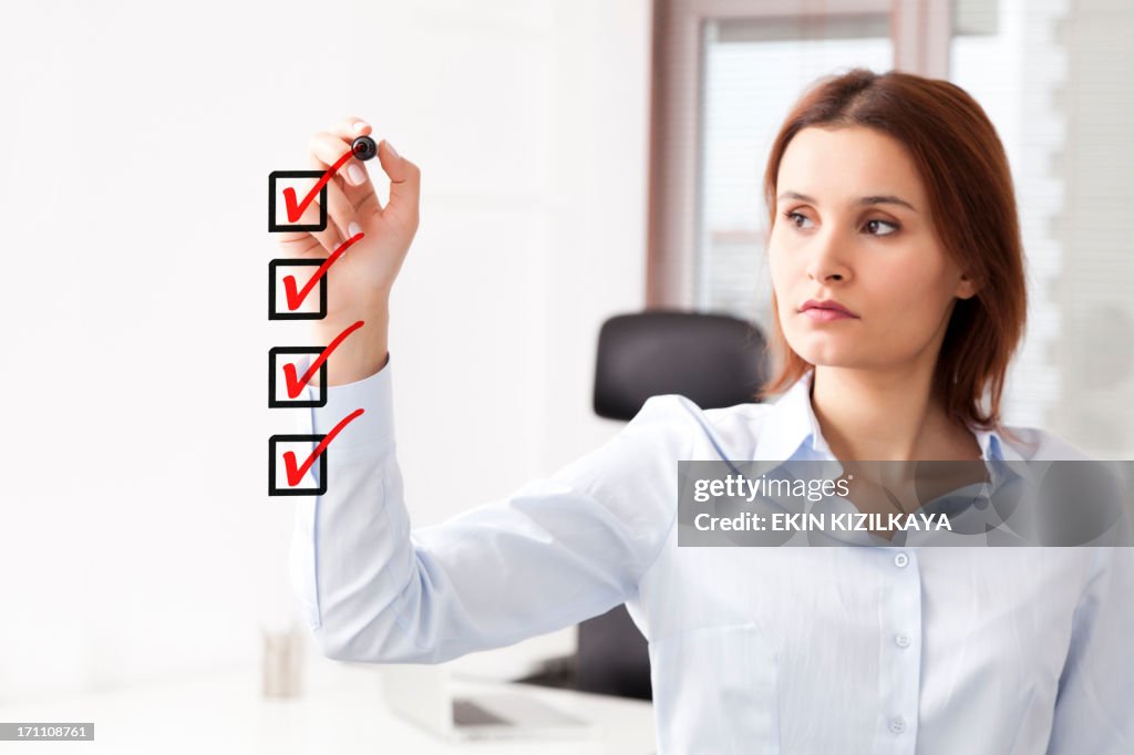 Businesswoman checklist