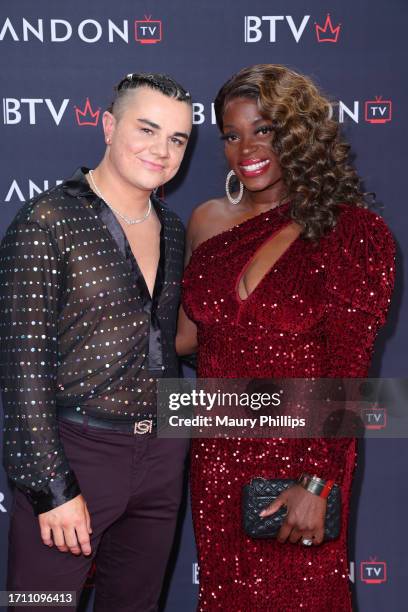 Brandon Stewart and Nimi Adokiye attend the Launch Party for Abby Lee Miller's new TV show on Brandon TV & XRM Studio on September 30, 2023 in...