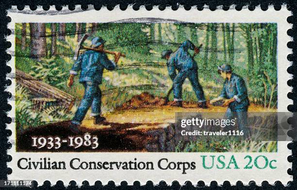 civilian conservation corps - green corps stock pictures, royalty-free photos & images