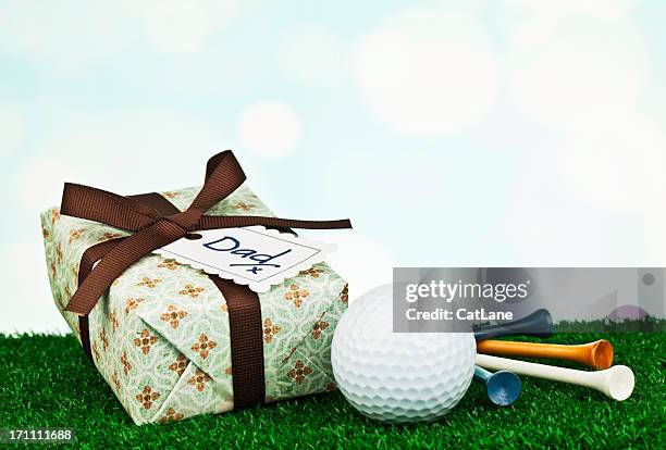 father's day or birthday gift for the golfer - golf gifts stock pictures, royalty-free photos & images