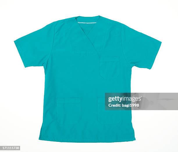 green lab coat - doctor uniform stockfoto's en -beelden