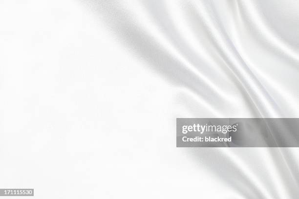 white silk fabric background - wit stockfoto's en -beelden